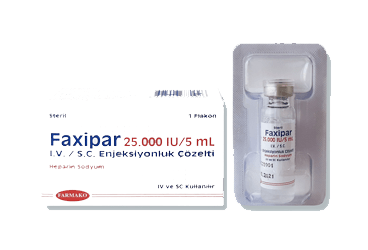 FAXIPAR 25000 IU/5 ML I.V. / S.C. ENJEKSIYONLUK COZELTI (1 FLAKON)